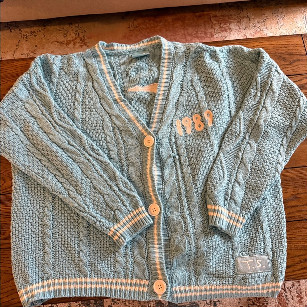 Taylor Swift Blue Cable Knit Cardigan 1989